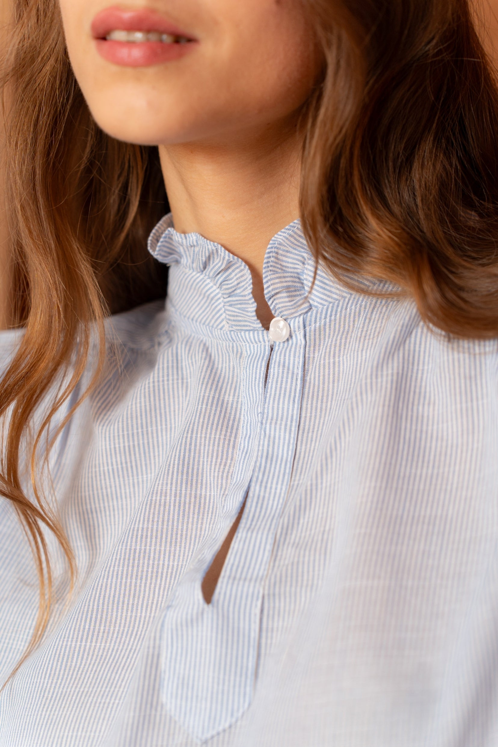 Blouse Isea Rayé Bleu Clair
