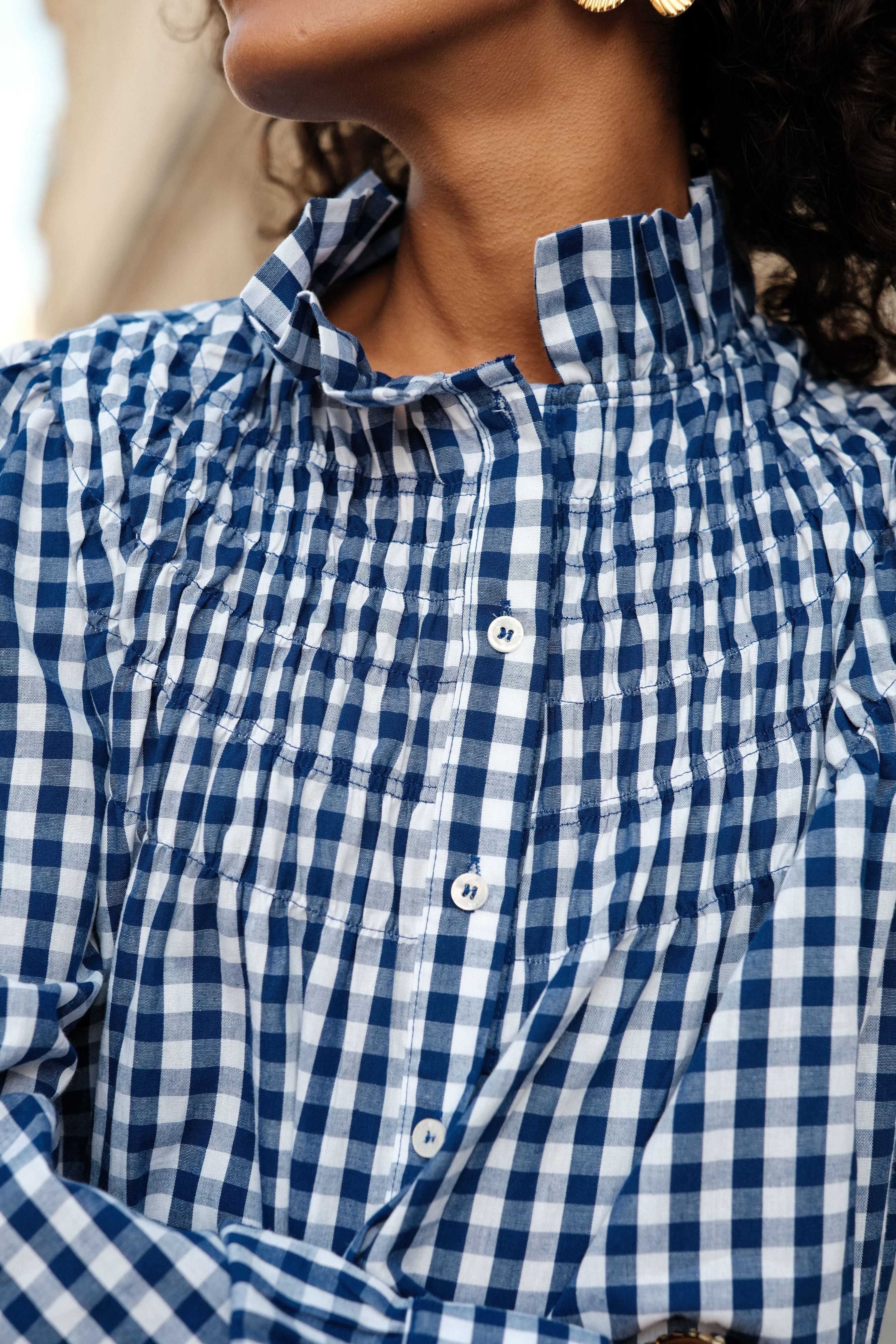 Chemise Darina Vichy Marine