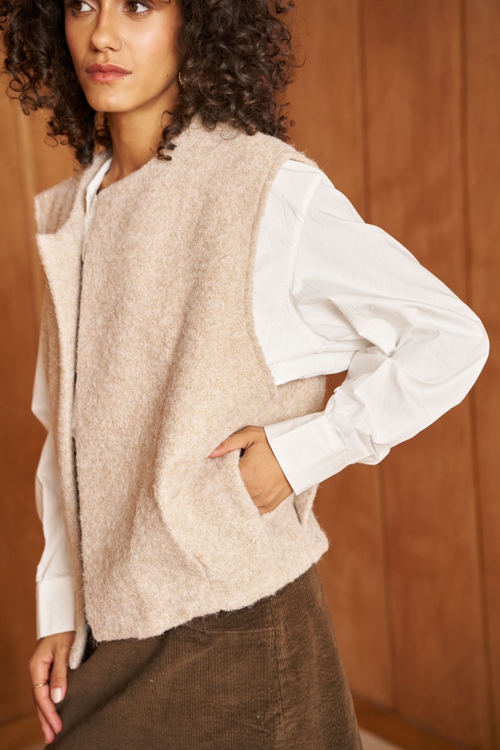 Gilet Antoine Beige