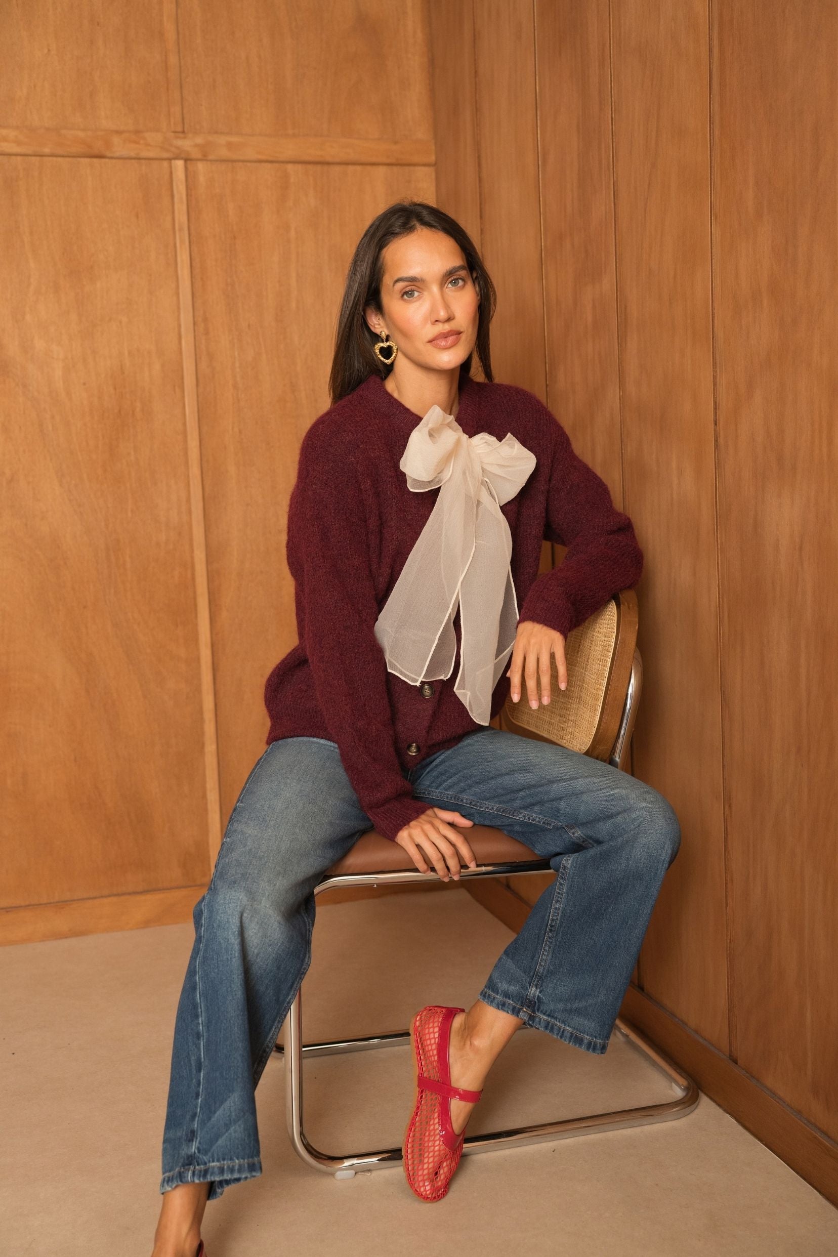 Gilet Domitille Bordeaux