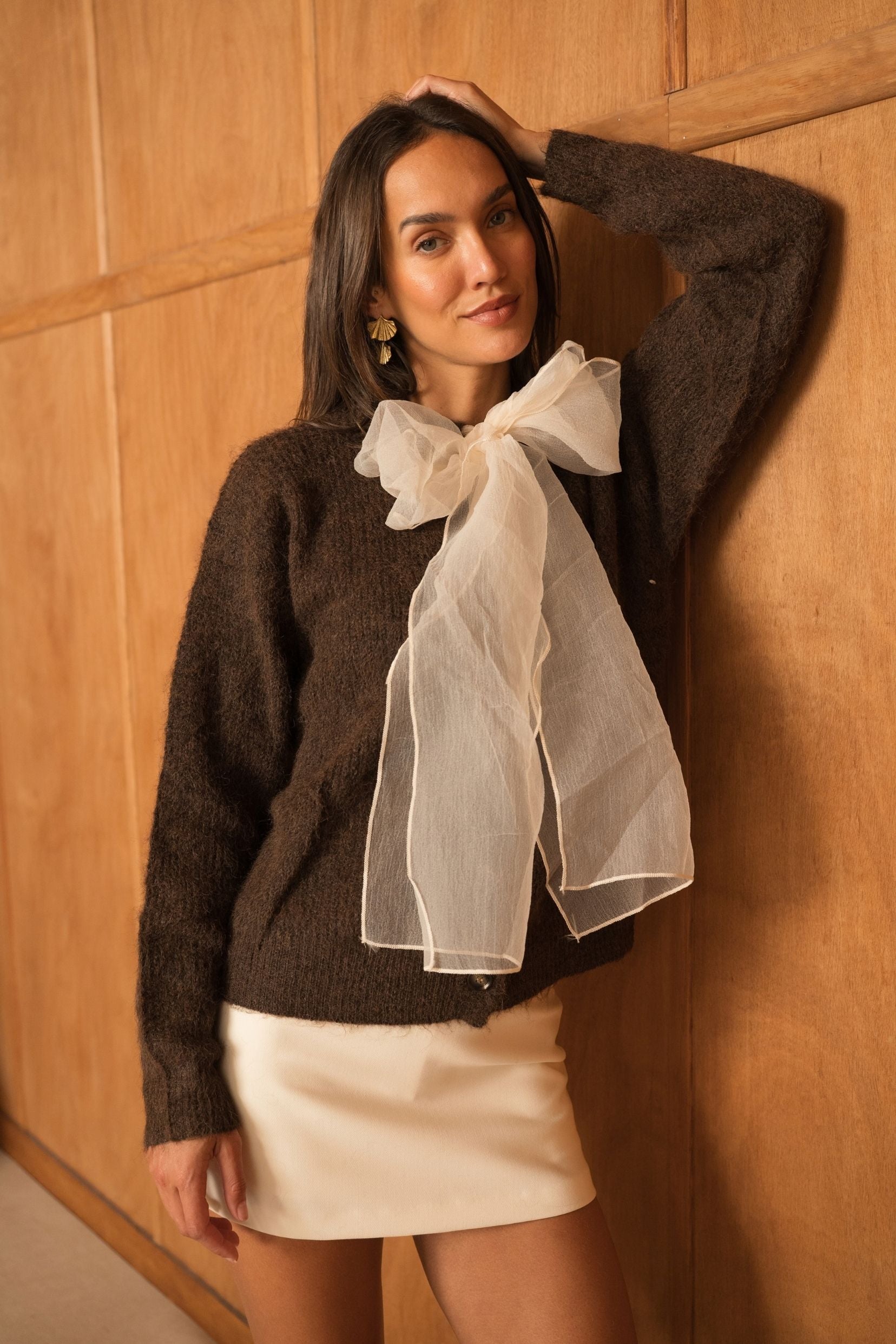 Gilet Domitille Marron