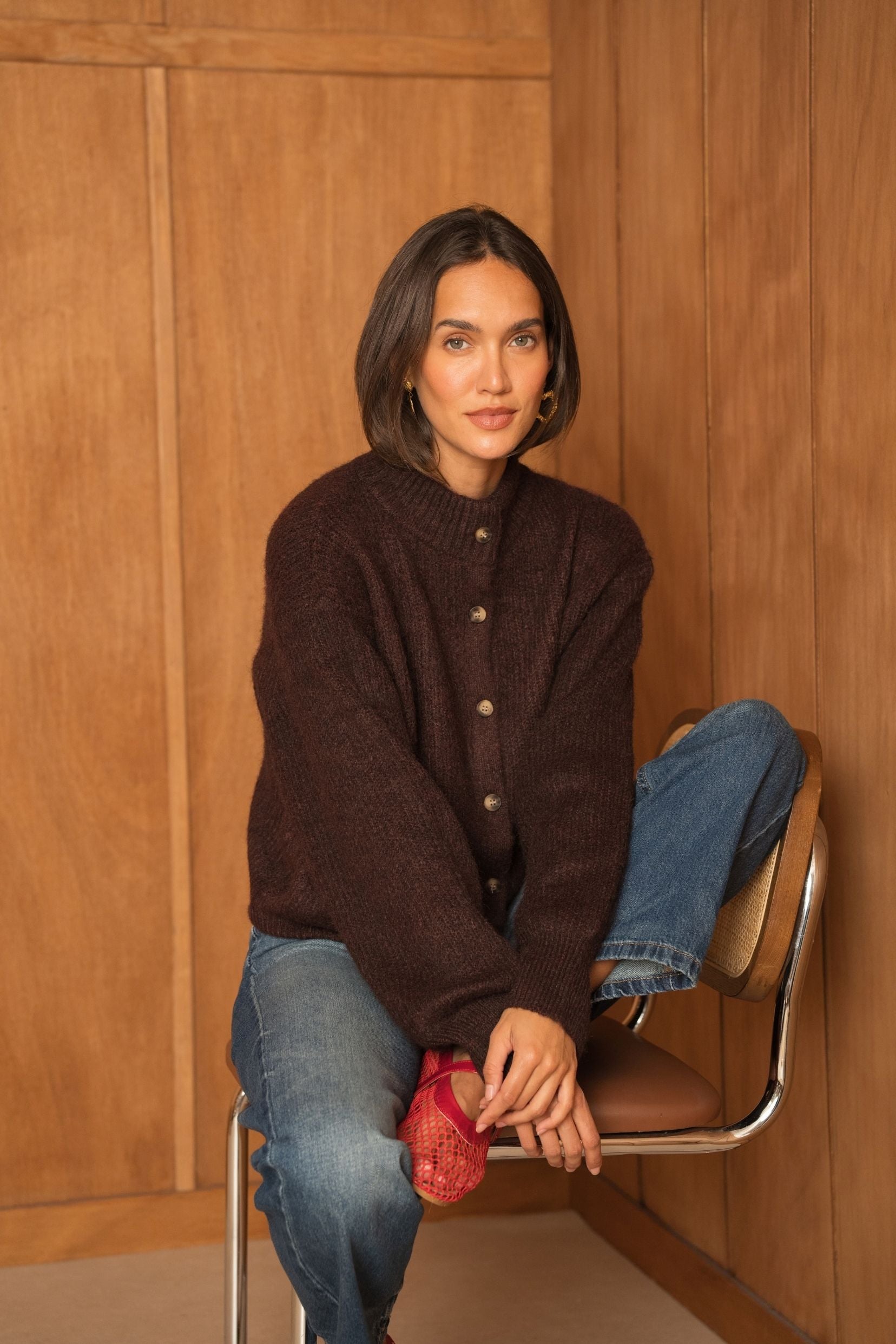 Gilet Mahaut Bordeaux