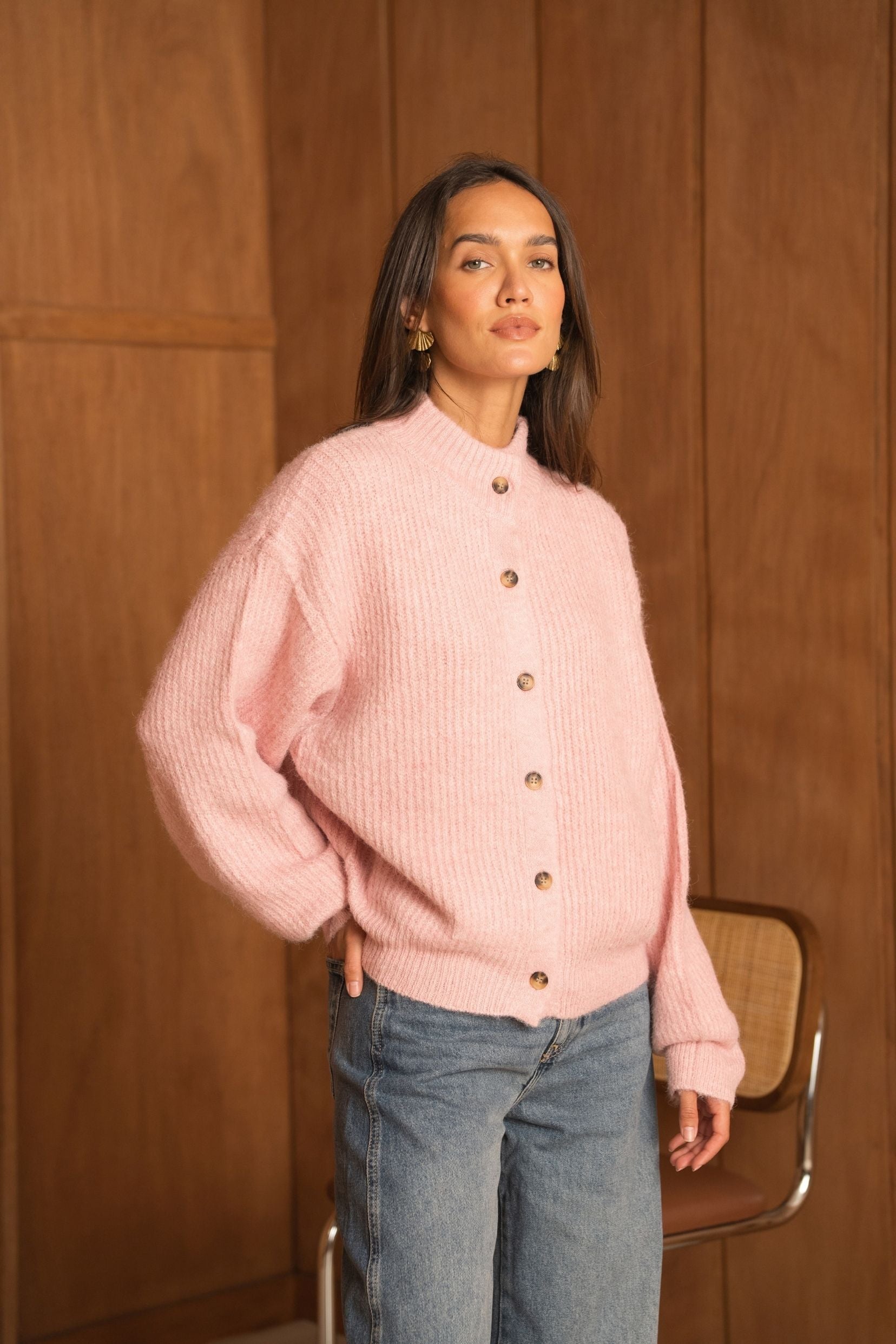 Gilet Mahaut Rose