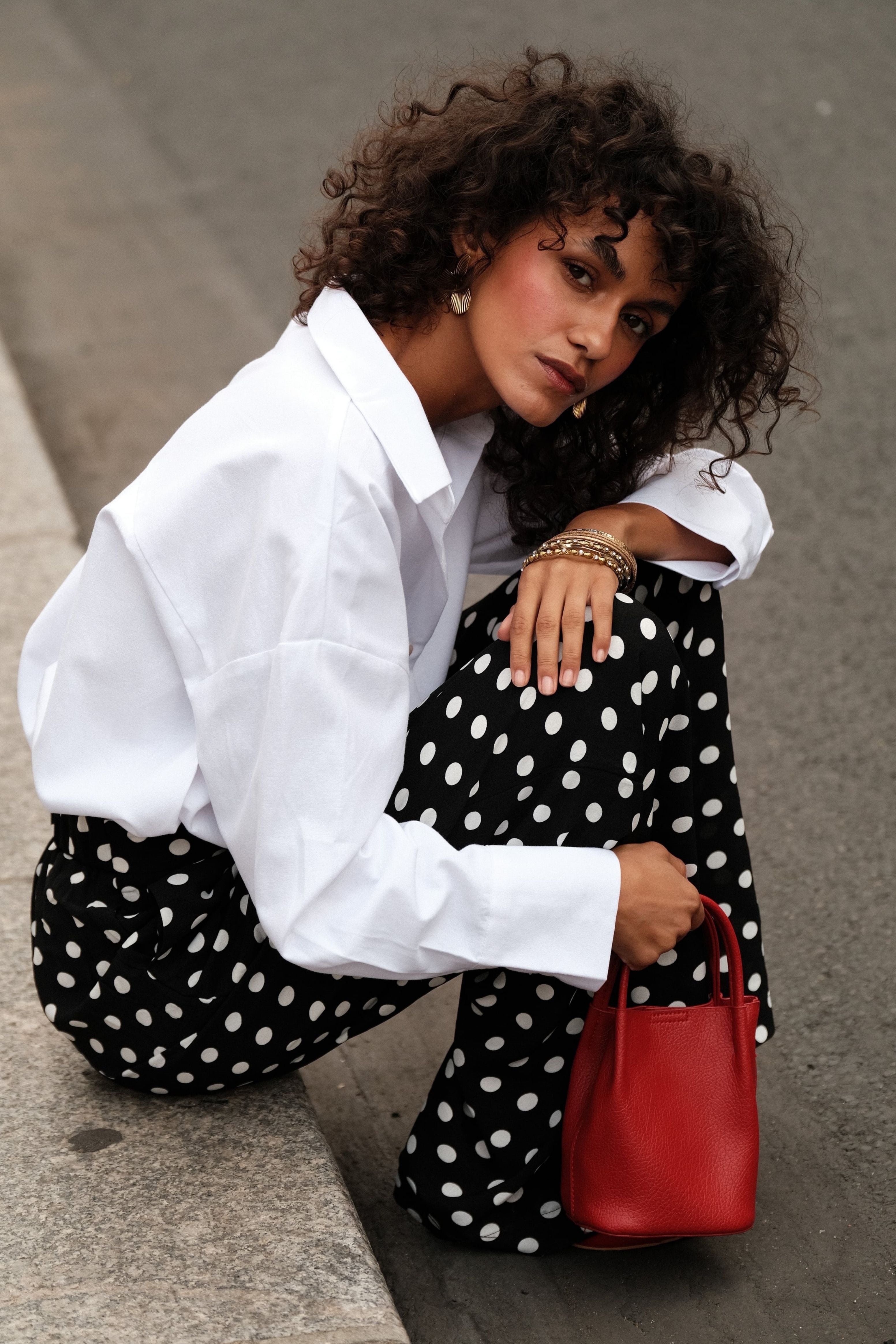 Pantalon Cami Pois Noir