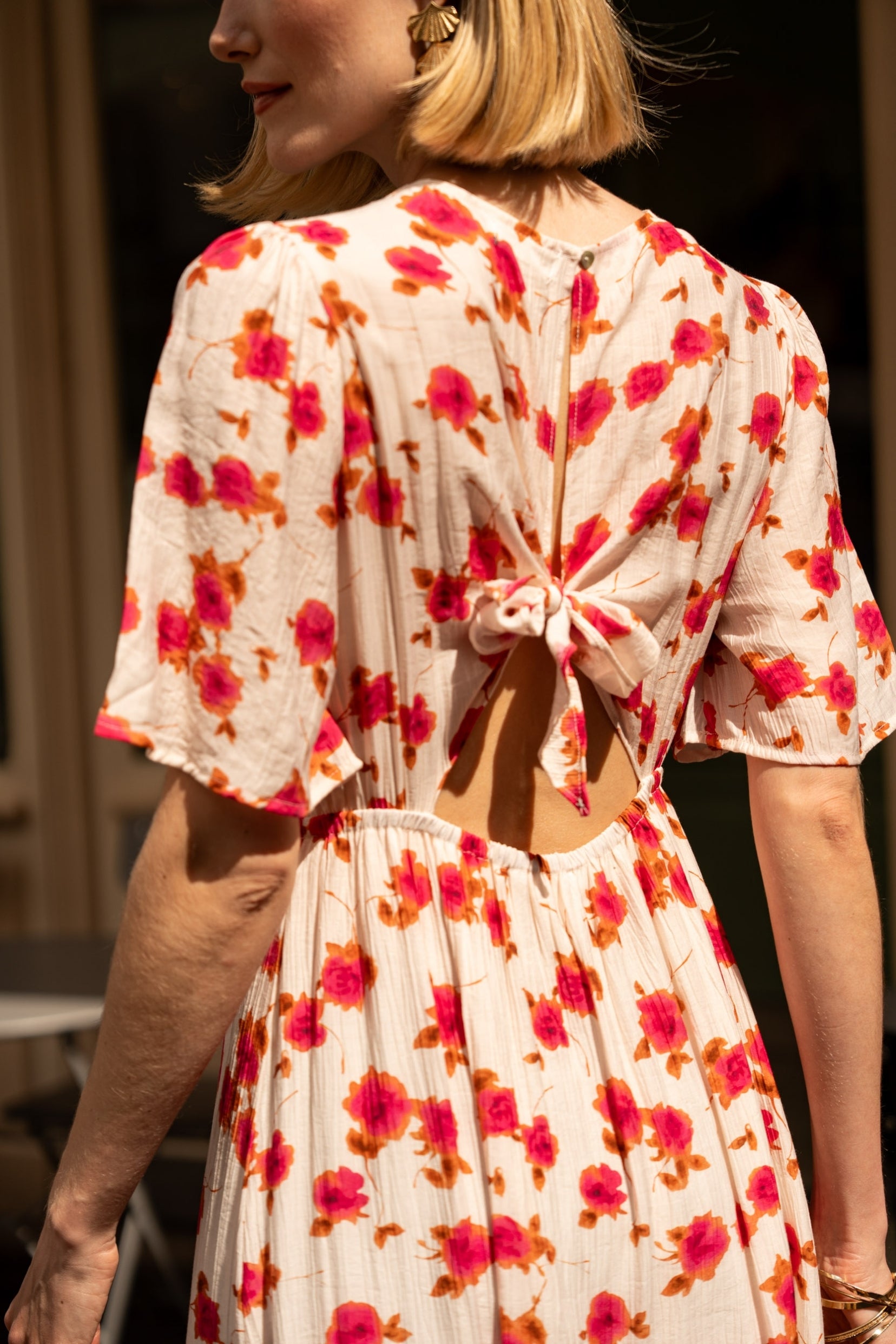 Robe Valentine Fleuri Ivoire