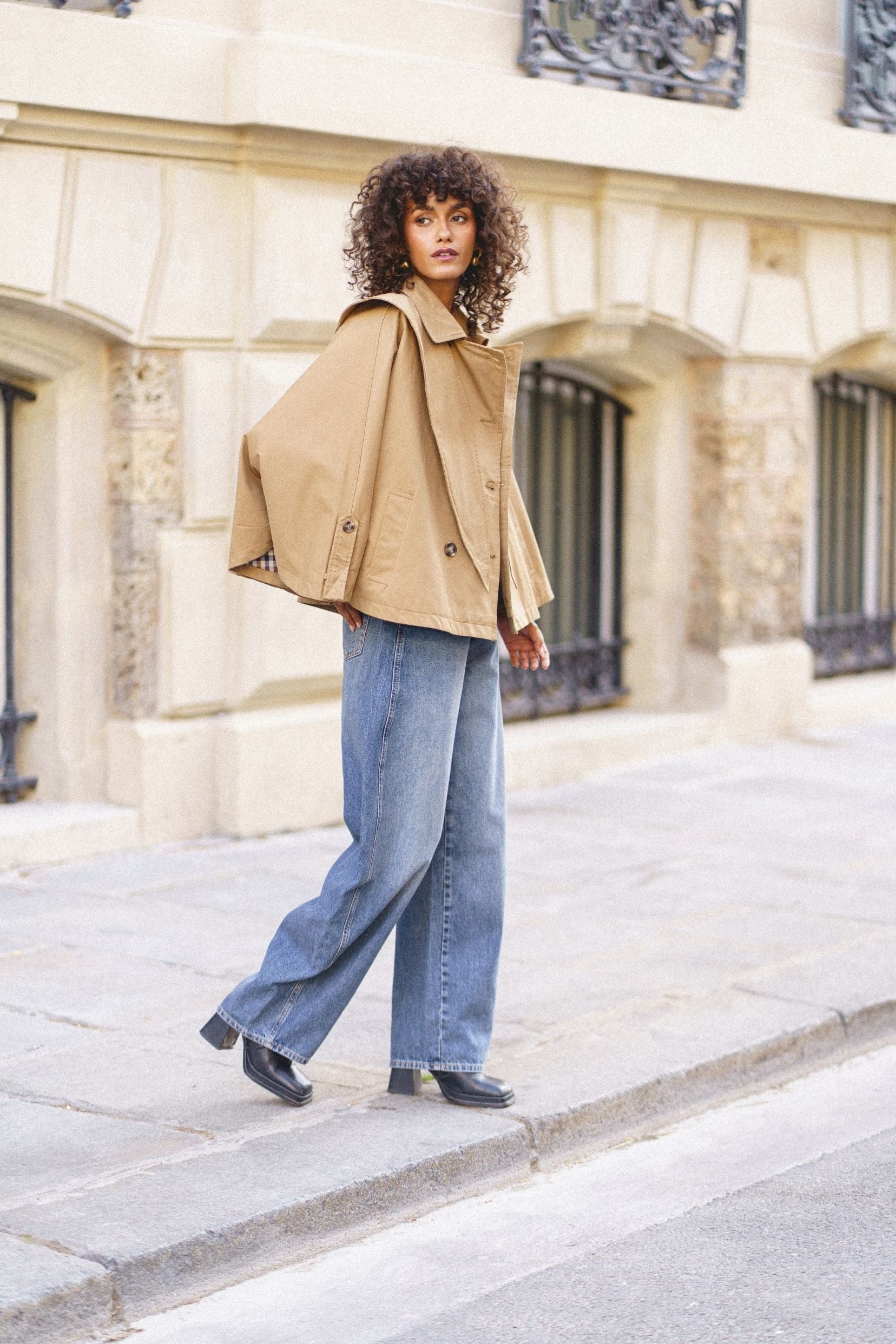 Trench Alix Camel Imprimé Vichy