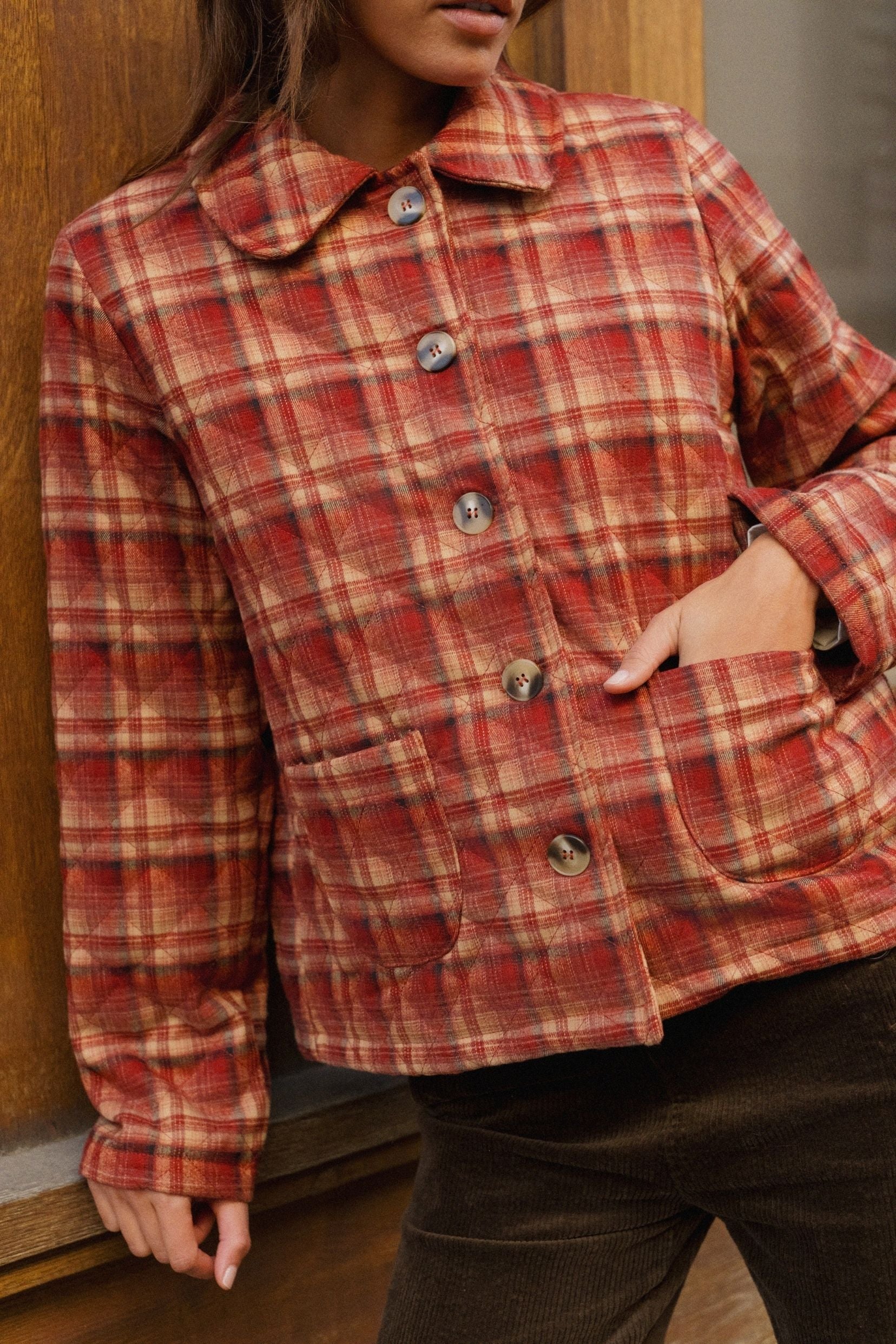 Veste Blandine Tartan Rouge